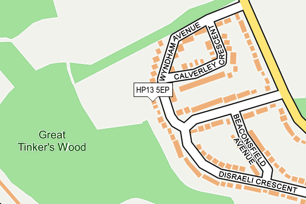 HP13 5EP map - OS OpenMap – Local (Ordnance Survey)