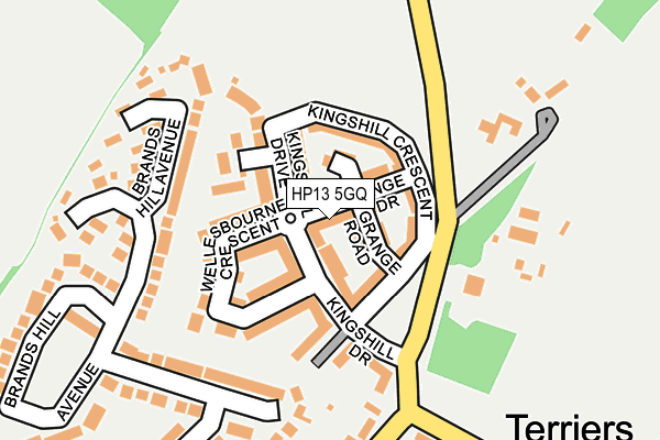 HP13 5GQ map - OS OpenMap – Local (Ordnance Survey)