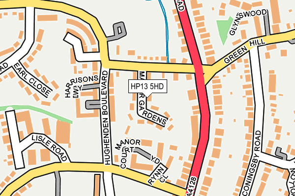 HP13 5HD map - OS OpenMap – Local (Ordnance Survey)