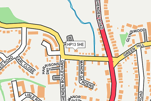 HP13 5HE map - OS OpenMap – Local (Ordnance Survey)