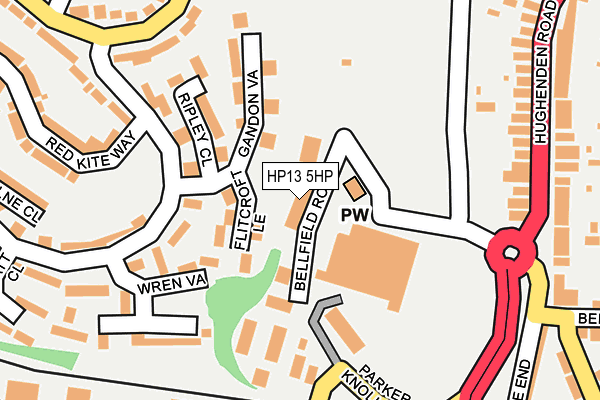 HP13 5HP map - OS OpenMap – Local (Ordnance Survey)