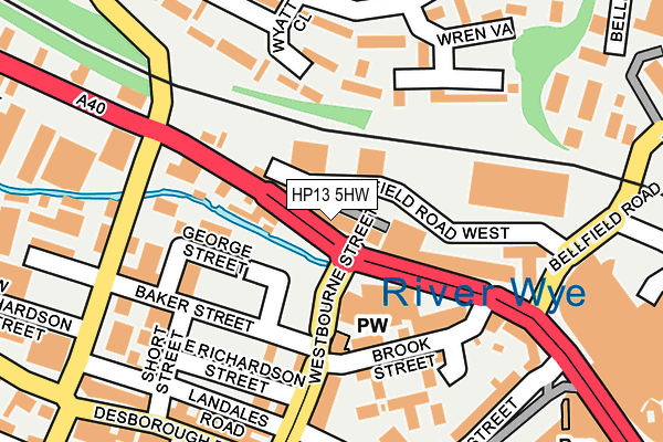 HP13 5HW map - OS OpenMap – Local (Ordnance Survey)