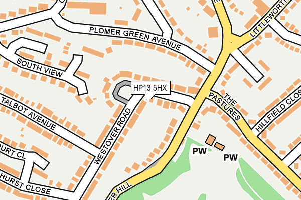 HP13 5HX map - OS OpenMap – Local (Ordnance Survey)