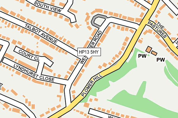 HP13 5HY map - OS OpenMap – Local (Ordnance Survey)