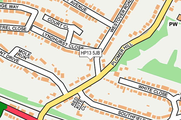 HP13 5JB map - OS OpenMap – Local (Ordnance Survey)