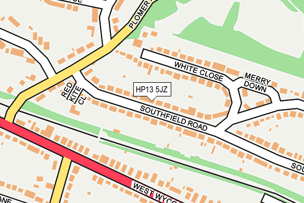 HP13 5JZ map - OS OpenMap – Local (Ordnance Survey)