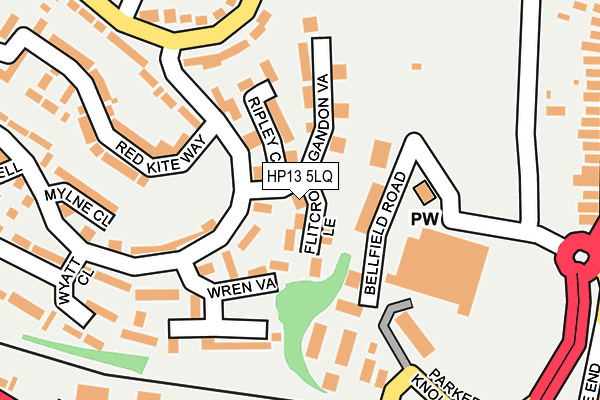 HP13 5LQ map - OS OpenMap – Local (Ordnance Survey)