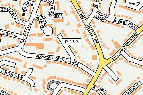 HP13 5LW map - OS OpenMap – Local (Ordnance Survey)