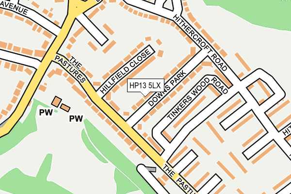 HP13 5LX map - OS OpenMap – Local (Ordnance Survey)
