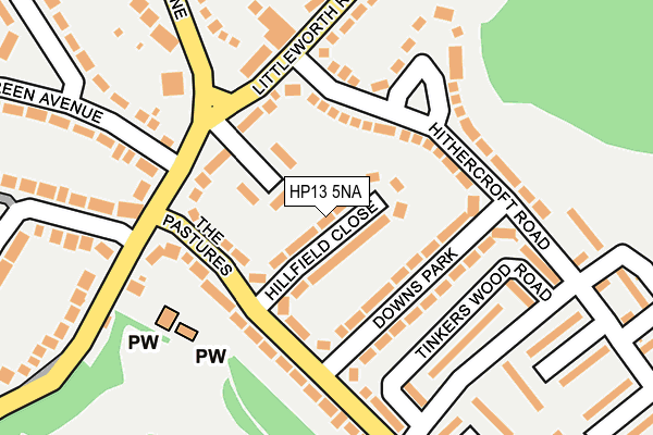 HP13 5NA map - OS OpenMap – Local (Ordnance Survey)