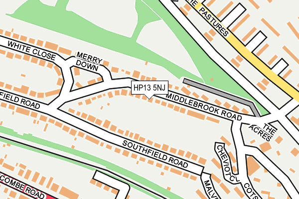 HP13 5NJ map - OS OpenMap – Local (Ordnance Survey)