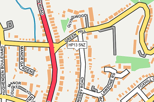 HP13 5NZ map - OS OpenMap – Local (Ordnance Survey)