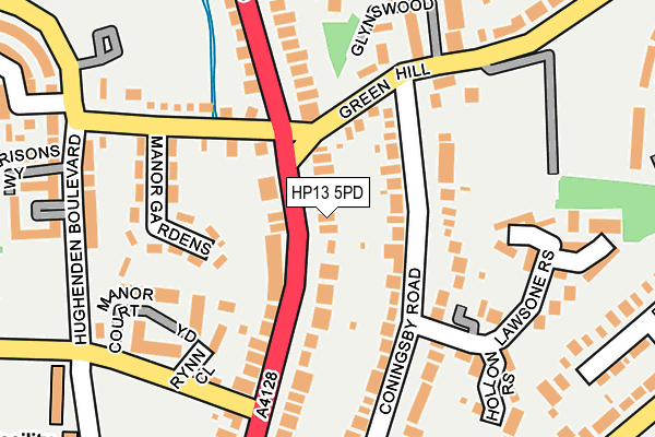 HP13 5PD map - OS OpenMap – Local (Ordnance Survey)