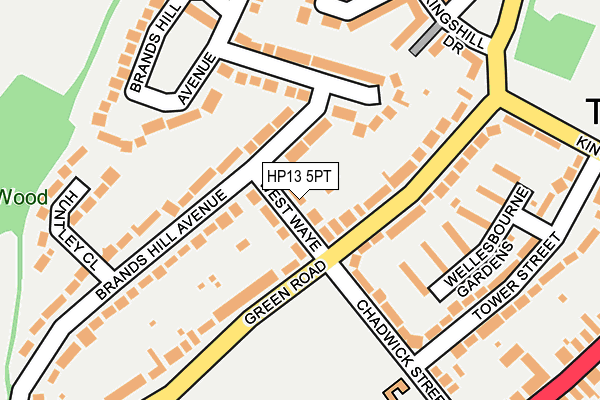 HP13 5PT map - OS OpenMap – Local (Ordnance Survey)