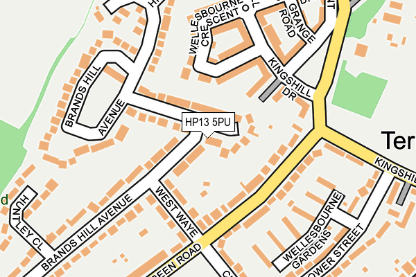 HP13 5PU map - OS OpenMap – Local (Ordnance Survey)