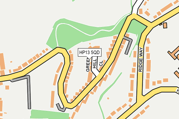 HP13 5QD map - OS OpenMap – Local (Ordnance Survey)