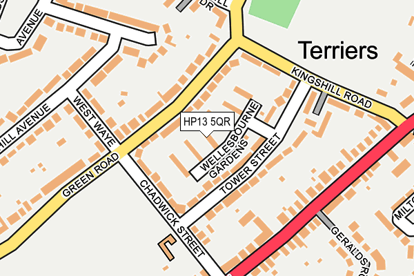 HP13 5QR map - OS OpenMap – Local (Ordnance Survey)