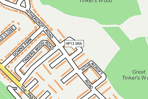 HP13 5RA map - OS OpenMap – Local (Ordnance Survey)