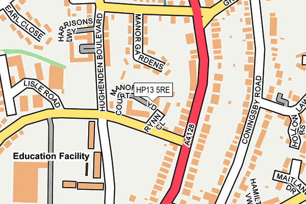 Map of KINGFISHER COURT MANAGEMENT COMPANY (HIGH WYCOMBE) LIMITED at local scale