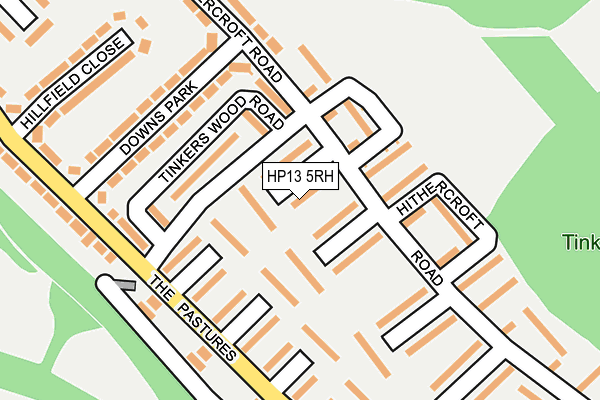 HP13 5RH map - OS OpenMap – Local (Ordnance Survey)