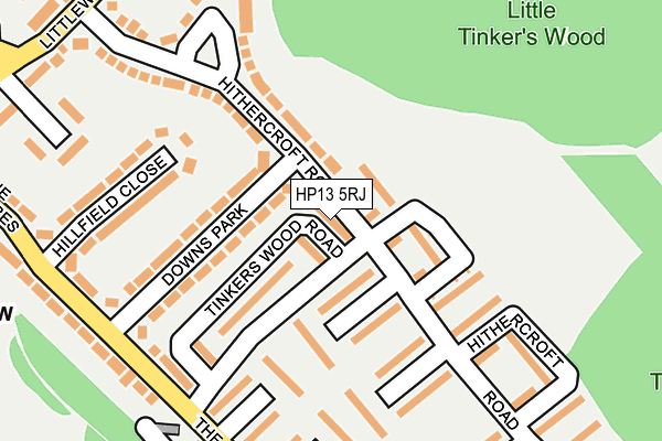 HP13 5RJ map - OS OpenMap – Local (Ordnance Survey)