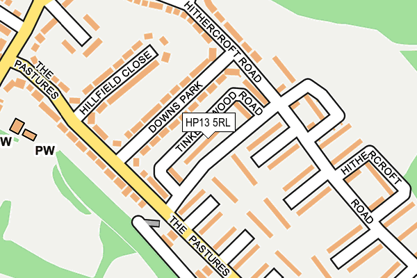 HP13 5RL map - OS OpenMap – Local (Ordnance Survey)