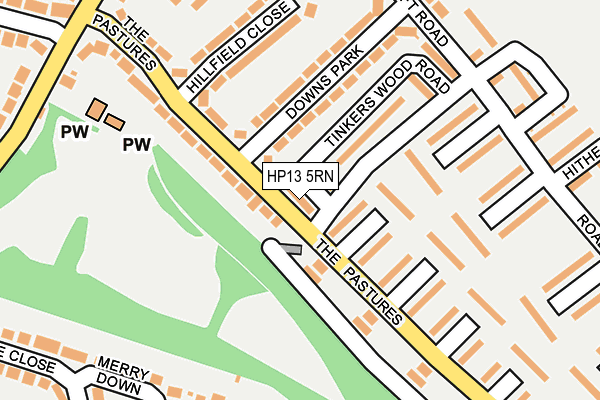 HP13 5RN map - OS OpenMap – Local (Ordnance Survey)
