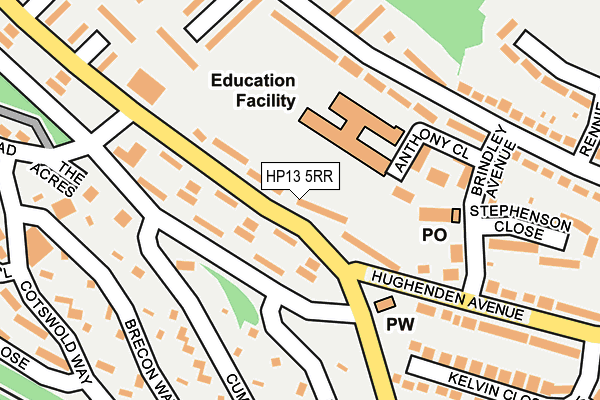 HP13 5RR map - OS OpenMap – Local (Ordnance Survey)