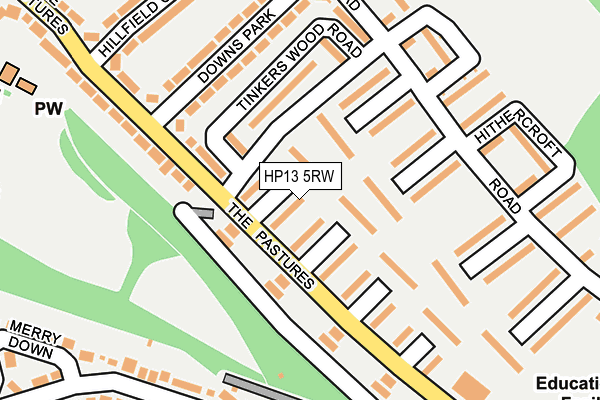 HP13 5RW map - OS OpenMap – Local (Ordnance Survey)