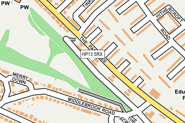 HP13 5RX map - OS OpenMap – Local (Ordnance Survey)
