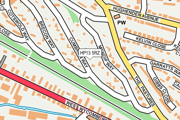 HP13 5RZ map - OS OpenMap – Local (Ordnance Survey)