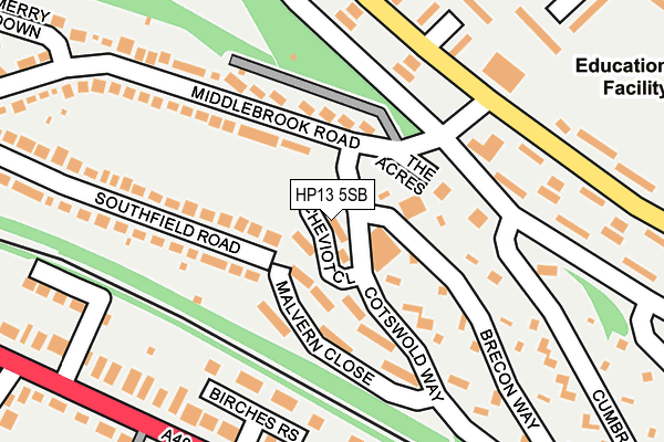 HP13 5SB map - OS OpenMap – Local (Ordnance Survey)