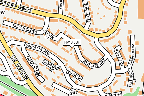 HP13 5SF map - OS OpenMap – Local (Ordnance Survey)