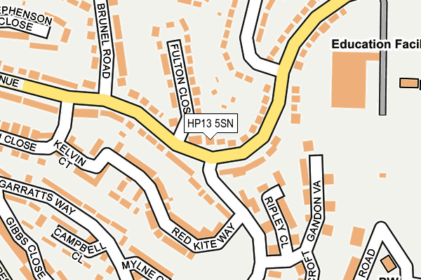 HP13 5SN map - OS OpenMap – Local (Ordnance Survey)