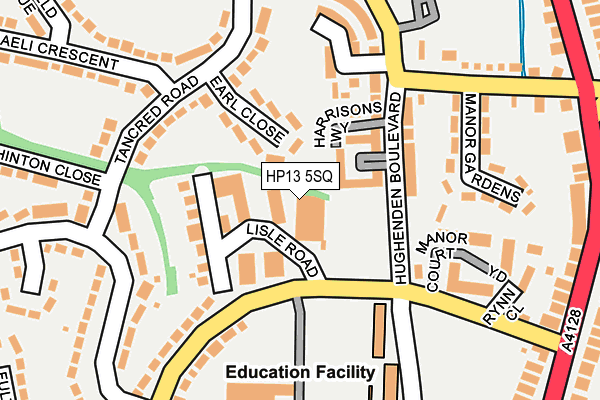 HP13 5SQ map - OS OpenMap – Local (Ordnance Survey)