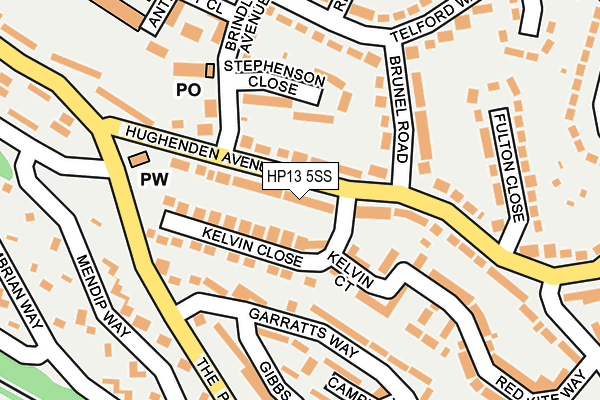 HP13 5SS map - OS OpenMap – Local (Ordnance Survey)