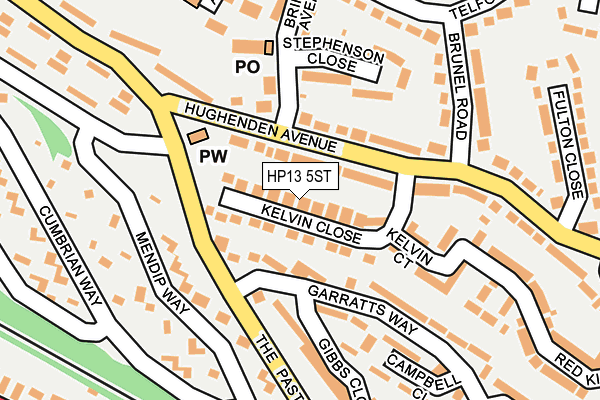 HP13 5ST map - OS OpenMap – Local (Ordnance Survey)