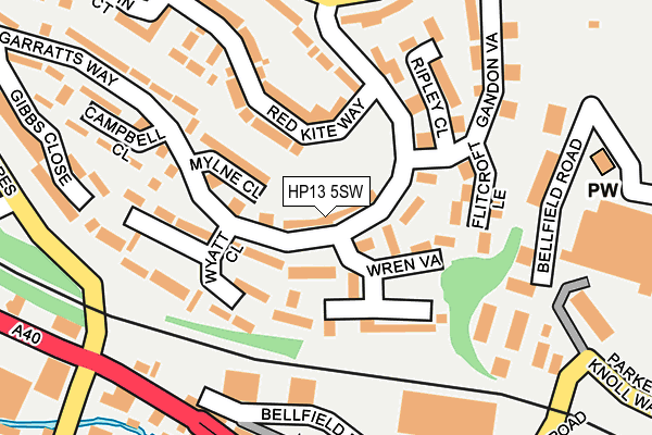 HP13 5SW map - OS OpenMap – Local (Ordnance Survey)