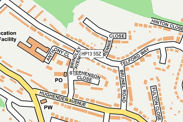 HP13 5SZ map - OS OpenMap – Local (Ordnance Survey)