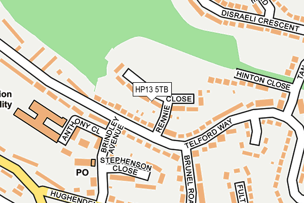 HP13 5TB map - OS OpenMap – Local (Ordnance Survey)