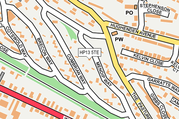 HP13 5TE map - OS OpenMap – Local (Ordnance Survey)