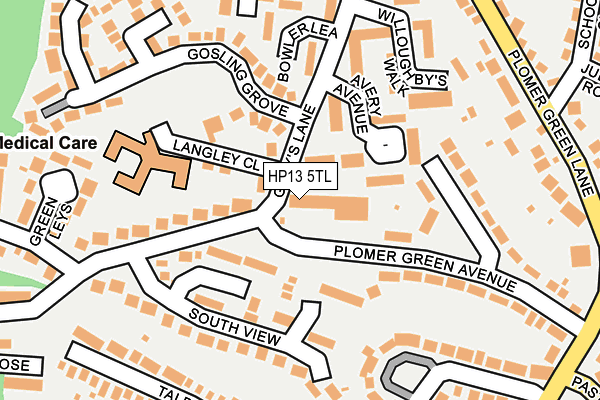HP13 5TL map - OS OpenMap – Local (Ordnance Survey)