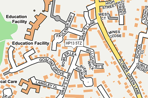 HP13 5TZ map - OS OpenMap – Local (Ordnance Survey)