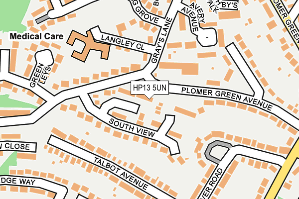 HP13 5UN map - OS OpenMap – Local (Ordnance Survey)