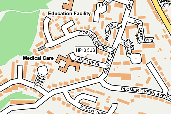 HP13 5US map - OS OpenMap – Local (Ordnance Survey)