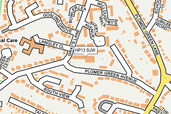 HP13 5UW map - OS OpenMap – Local (Ordnance Survey)