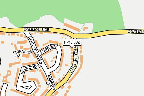 HP13 5UZ map - OS OpenMap – Local (Ordnance Survey)