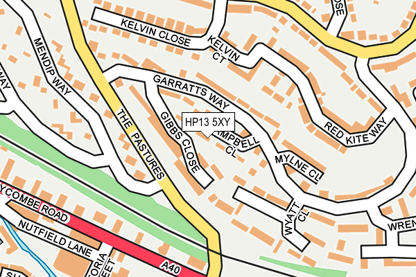 HP13 5XY map - OS OpenMap – Local (Ordnance Survey)
