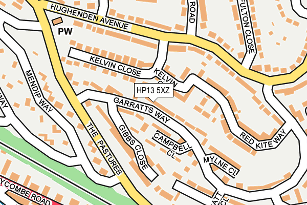 HP13 5XZ map - OS OpenMap – Local (Ordnance Survey)