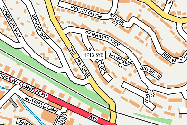 HP13 5YB map - OS OpenMap – Local (Ordnance Survey)